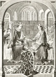 King Henry VI of England and His Queen Consort, Margaret of Anjou in Their Court, from 